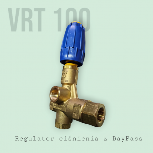Regulator Ciśnienia VRT100 G1/2F 190bar 100l/min Bay-Pass Yellow