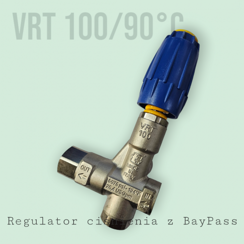 Regulator Ciśnienia VRT100 HT 90°C G1/2F 190bar 100l/min Bay-Pass Yellow