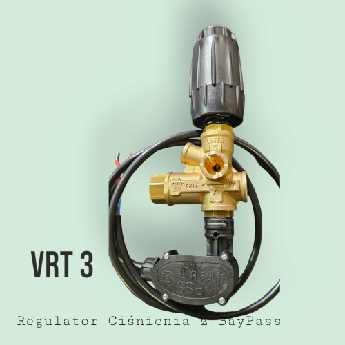 Regulator Ciśnienia VRT3 G3/8"F 310bar 40l/min Bay-Pass z mikroprzełącznikiem i wyjściem na manometr